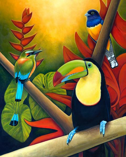 Tropical Birds Paper Print picture