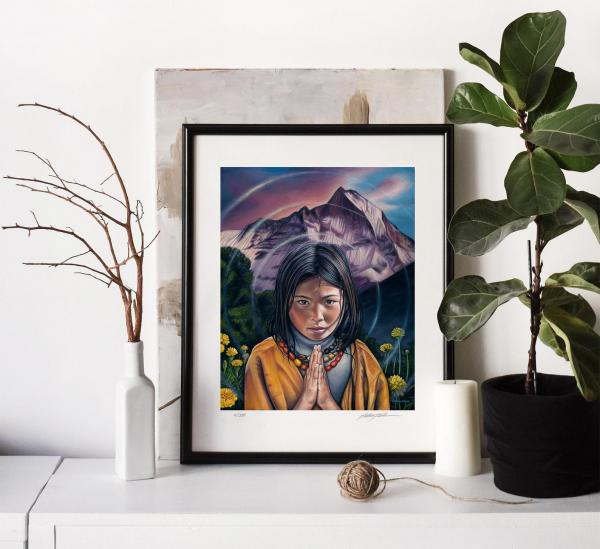 Tibetan Girl (Oneness Series) Paper Print