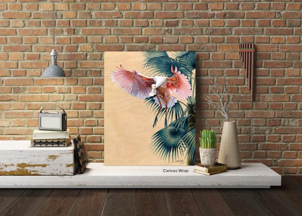 Spoonbill in Flight Canvas Print picture