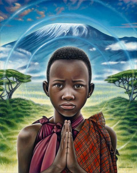 Maasai Boy (Oneness Series) Paper Print picture