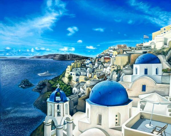 Santorini Paper Print picture