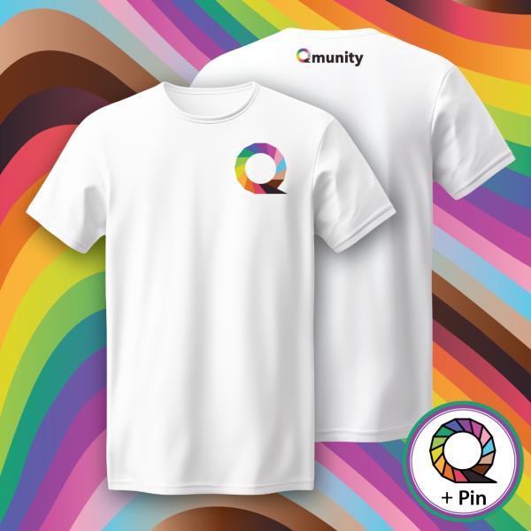 Qmunity Tee + Pin Combo