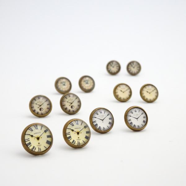 Clock Face Earrings | Steampunk Watch Face Ear Studs