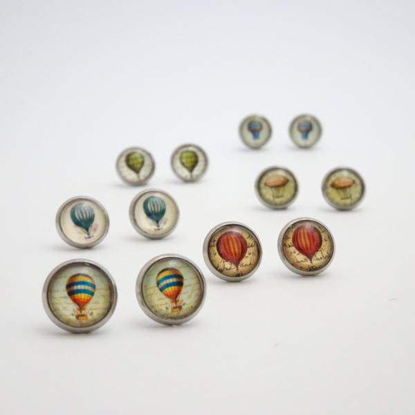 Hot Air Balloon Stud Earrings