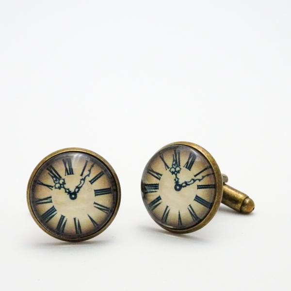 Clock Face Cufflinks | Steampunk Cuff Links