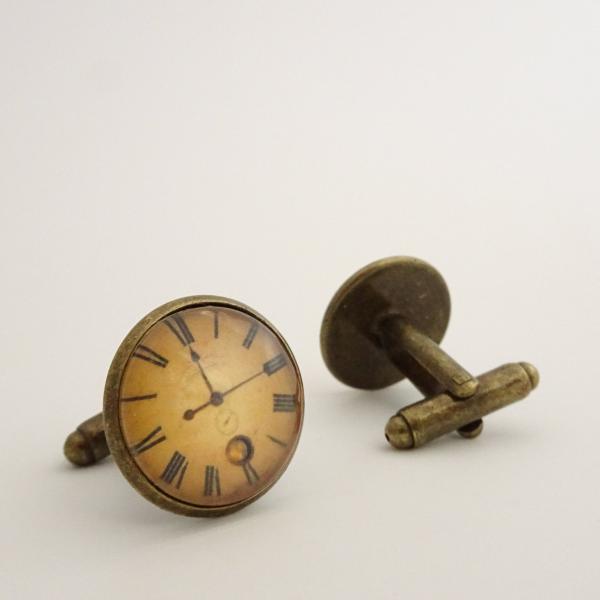 Clock Face Cufflinks | Steampunk Cuff Links