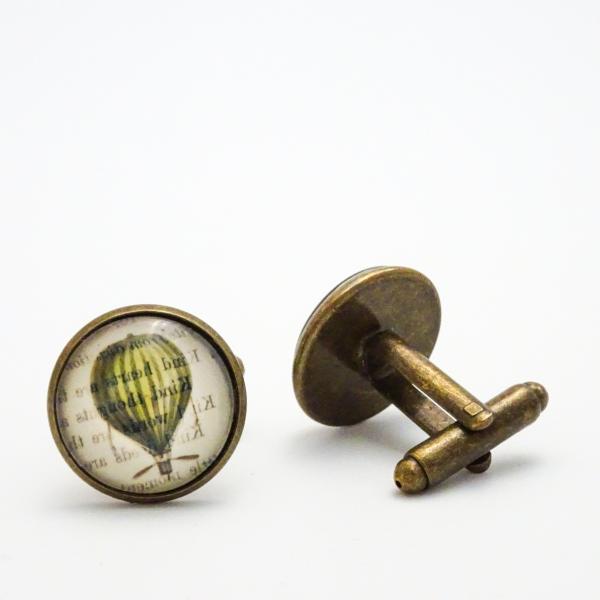 Hot Air Balloon Cufflinks | Steampunk Cuff Links