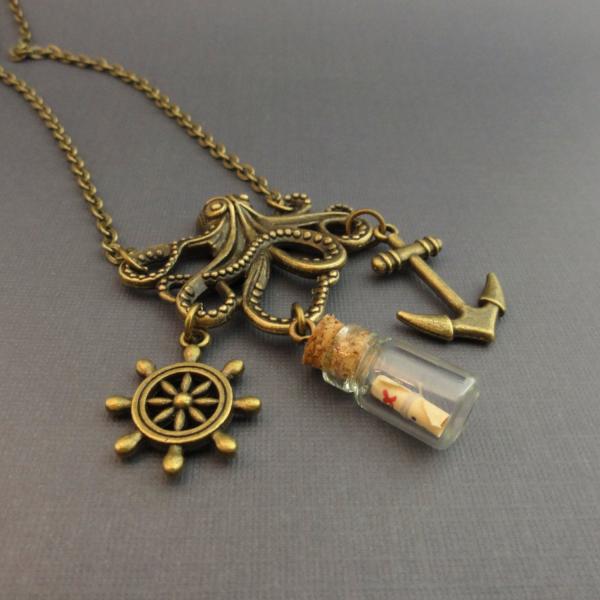 Nautical Octopus Necklace | Kraken of the Sea