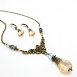 Swarovski Titanic Necklace | Victorian Crystal Necklace & Earrings Set