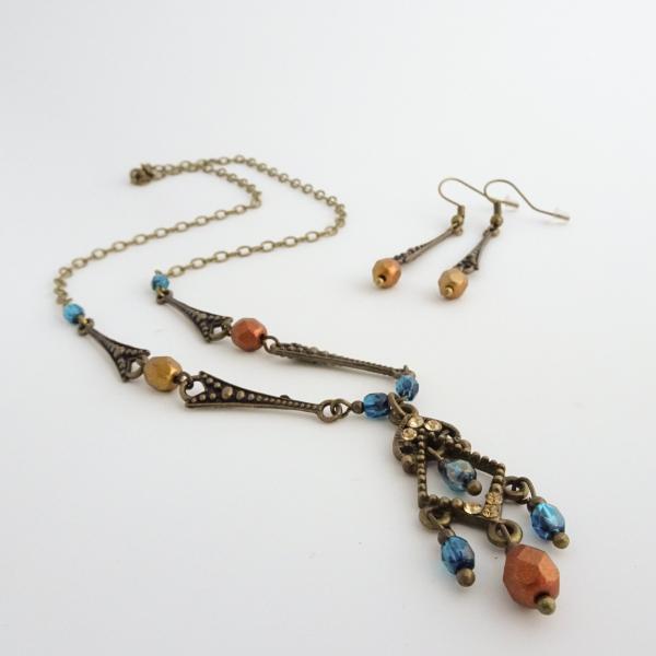 Geometric Necklace and Earrings Set