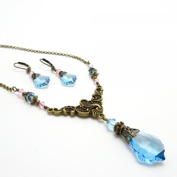 Swarovski Titanic Necklace | Victorian Crystal Necklace & Earrings Set