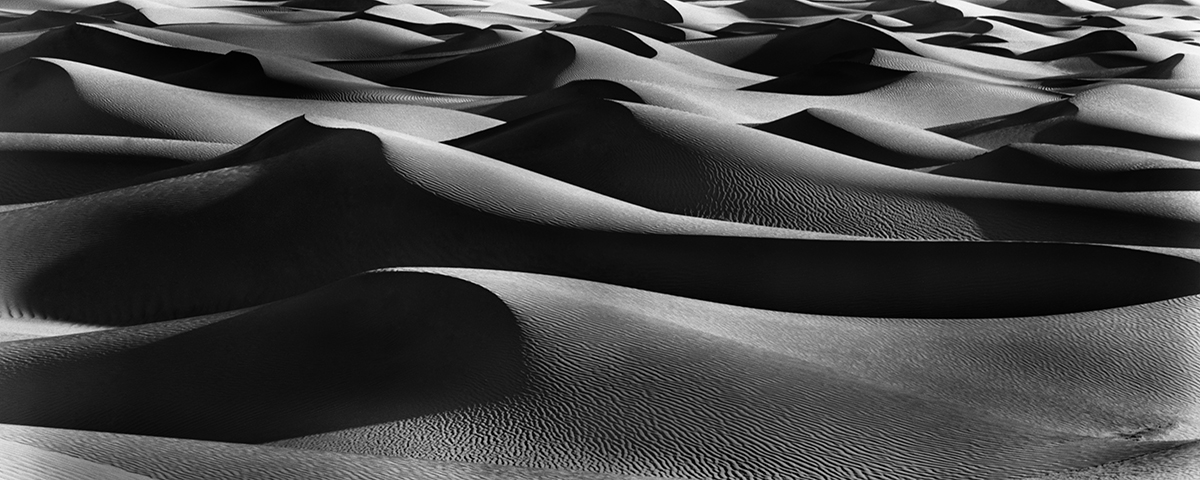 "Sand dune sunrise, DVNP, CA"  30x75 Framed Presentation