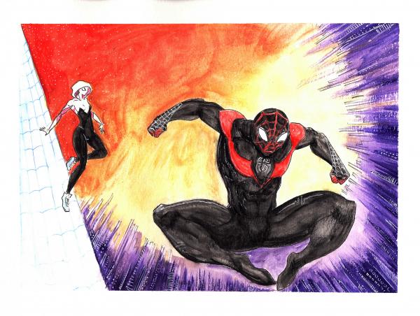 Spiderman-Miles and Gwen picture