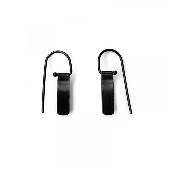 Minimal Oxidized Silver Earrings (Small) picture