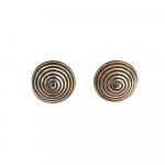 Bronze Spirals Stud Earrings