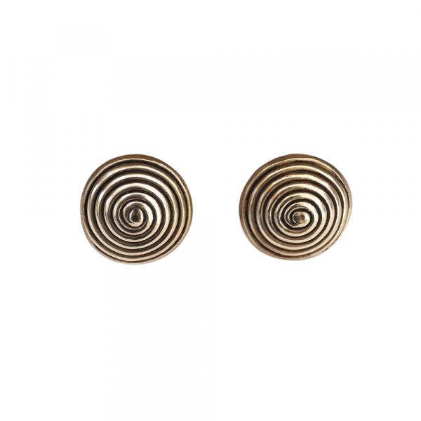Bronze Spirals Stud Earrings