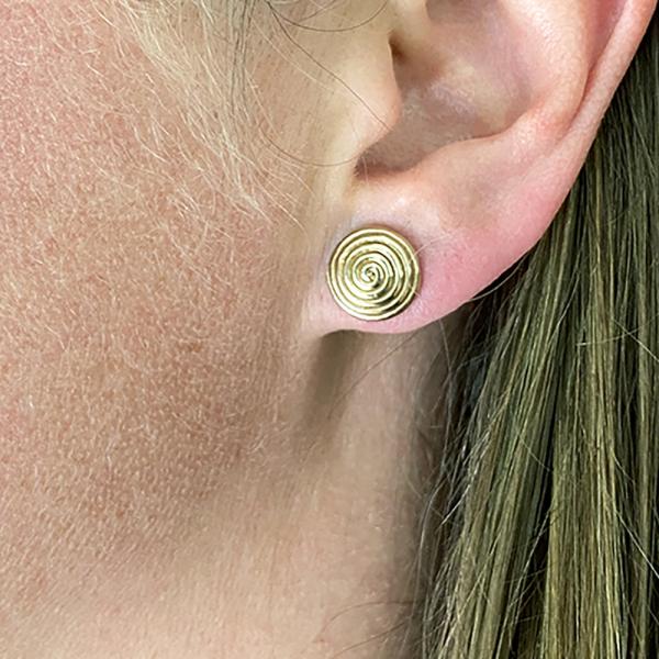 Bronze Spirals Stud Earrings picture