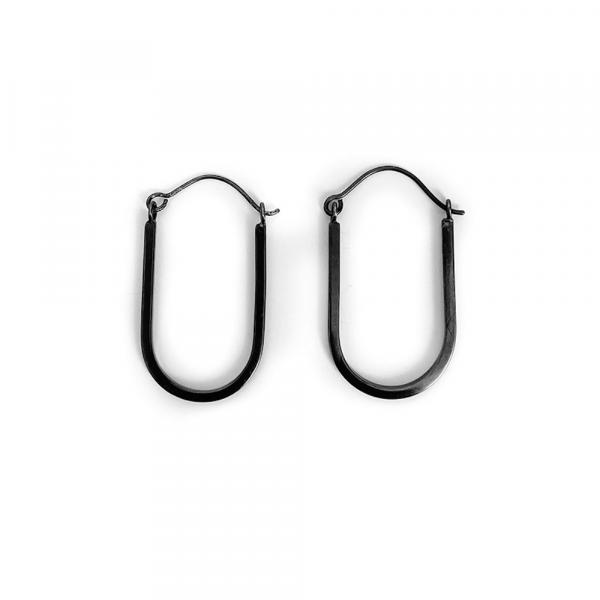 U Shape Silver Hoops picture