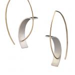 Tension Earring 18k/matte silver