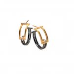 Boxed Hoops Gold&Stone