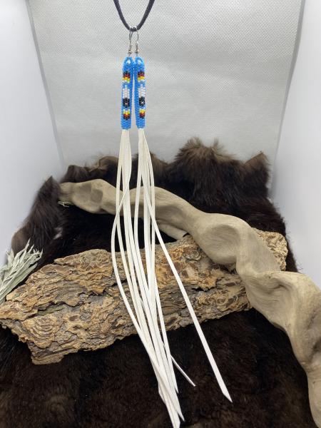 10' Beaded feather earrings picture
