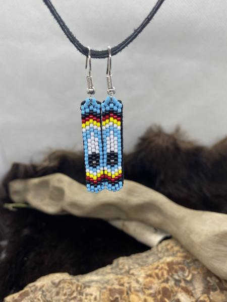 Beaded Feather earrings picture