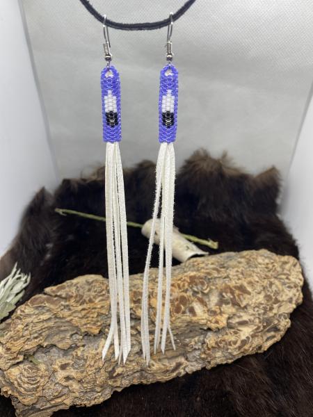 6" Beaded fringe earrings picture