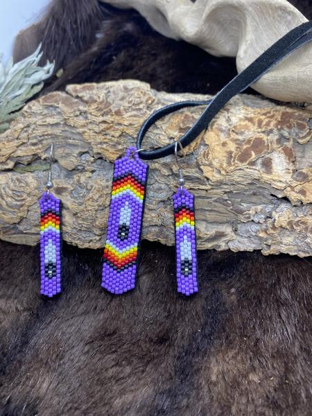 Beaded pendant/earring set picture