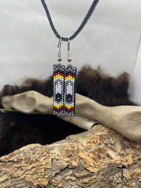 Beaded Feather earrings picture