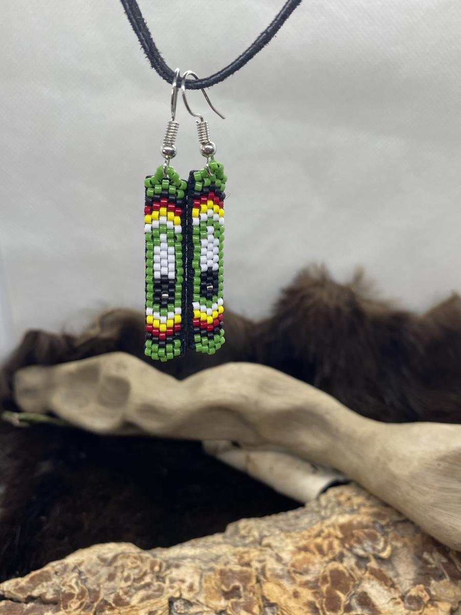 Beaded Feather earrings picture