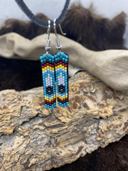 Beaded Feather earrings picture