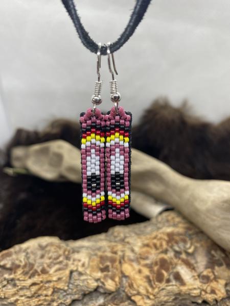 Beaded Feather earrings picture