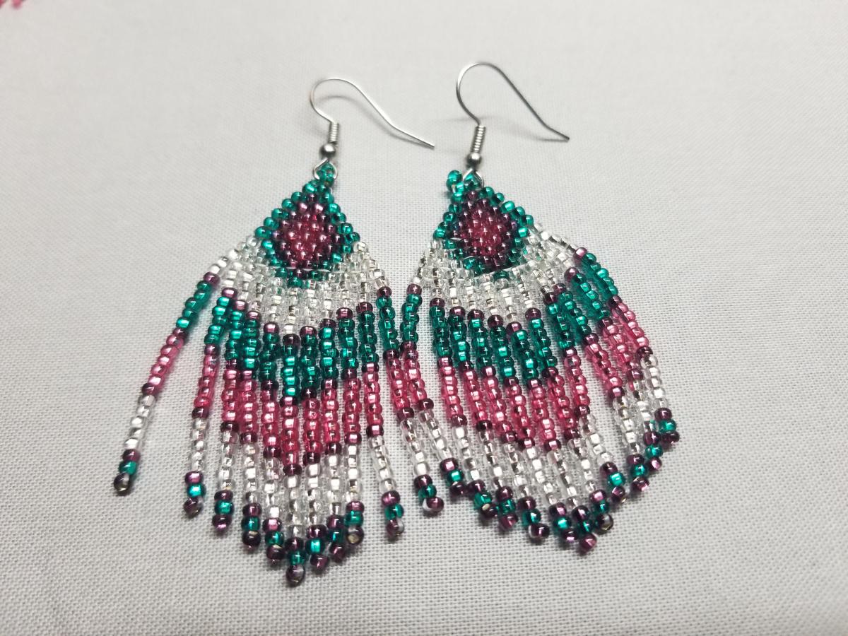 Frindge Beaded Earrings picture