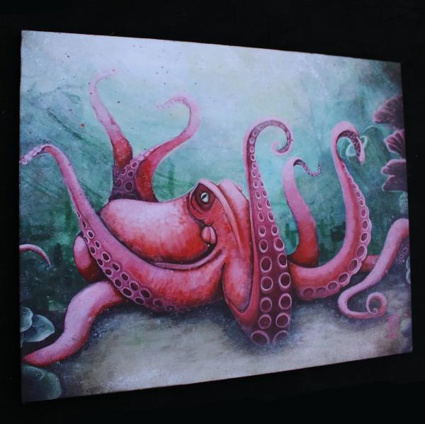 Pink Octopus on Canvas picture