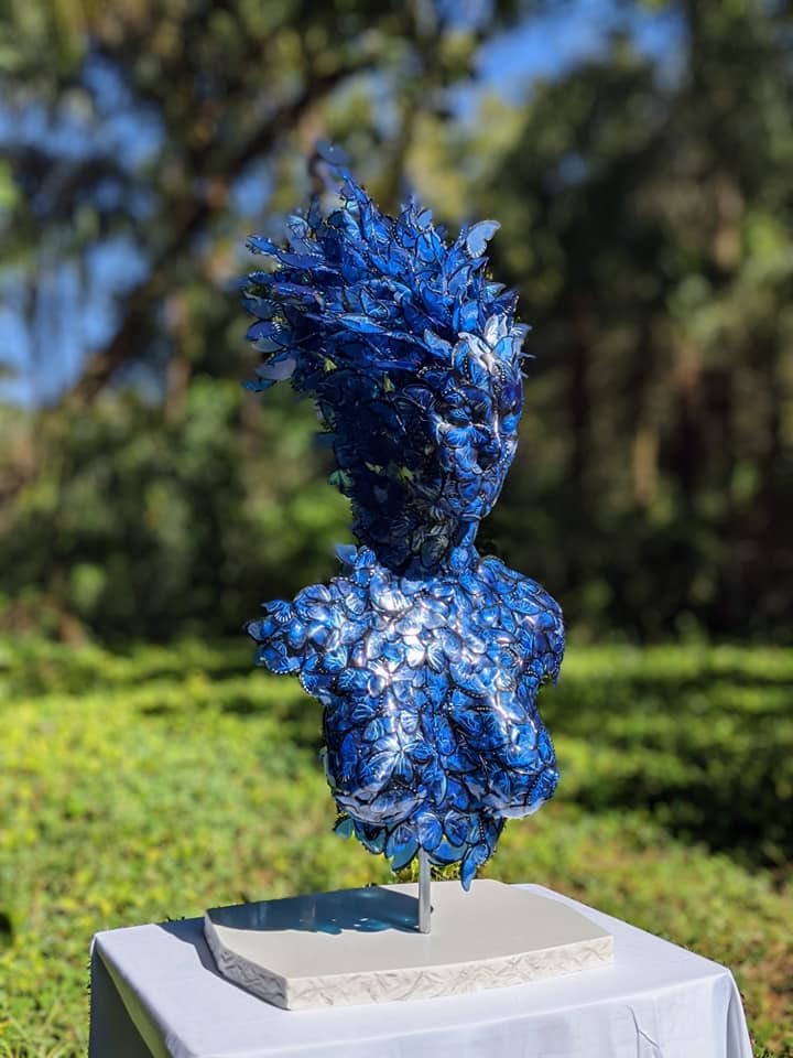 And then she let go, Acrylic sculpture 36"h 18"w 22"d picture