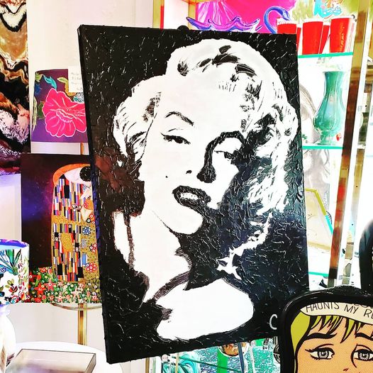 Marilyn Monroe, 30"by40" acrylic on canvas