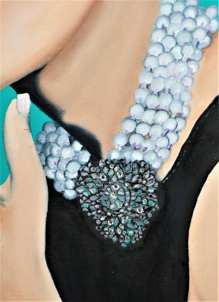 Holly Golightly (Audrey Hepburn) 24" by 36" oil on canvas picture