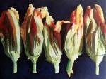 Squash Blossoms Aligned