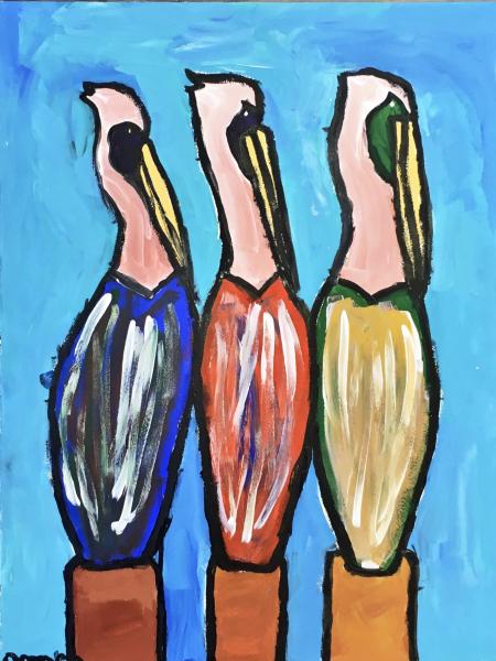 Three Pelicans