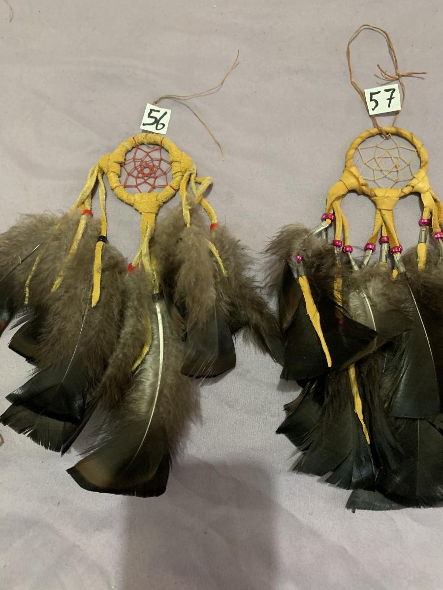 Traditional Leather and Feather Dream Catchers picture