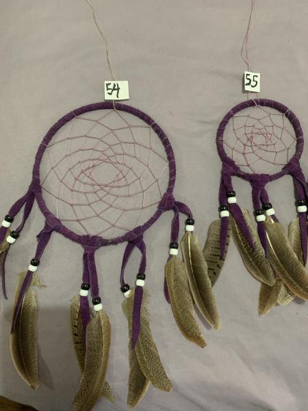 Traditional Leather and Feather Dream Catchers