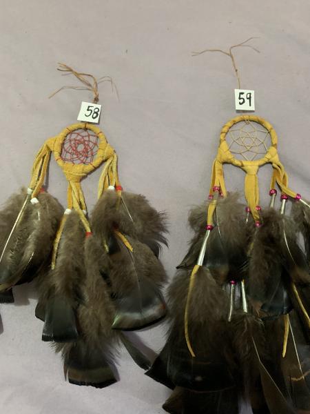 Traditional Leather and Feather Dream Catchers picture