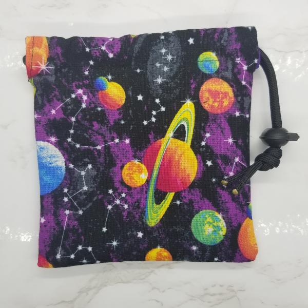 Large Purple Planet Constellation Dice Bag | D&D Dice Bag | Dungeons and Dragons Dice Bag | For Tabletop Gamers, Role-players, Dice picture
