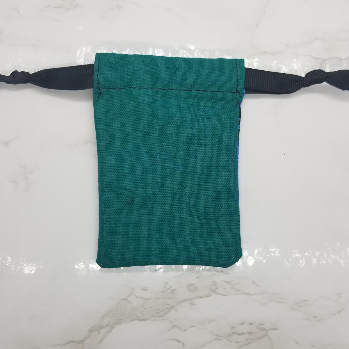 Small Blue Galaxy Planet Dice Bag | D&D Dice Bag | Dungeons and Dragons Dice Bag | For Tabletop Gamers, Role-players, Dice picture