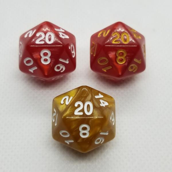 Marbled D20 Necklaces | Dungeons and Dragons Dice Necklace | For Tabletop Gamers, Role-players, Jewlery picture