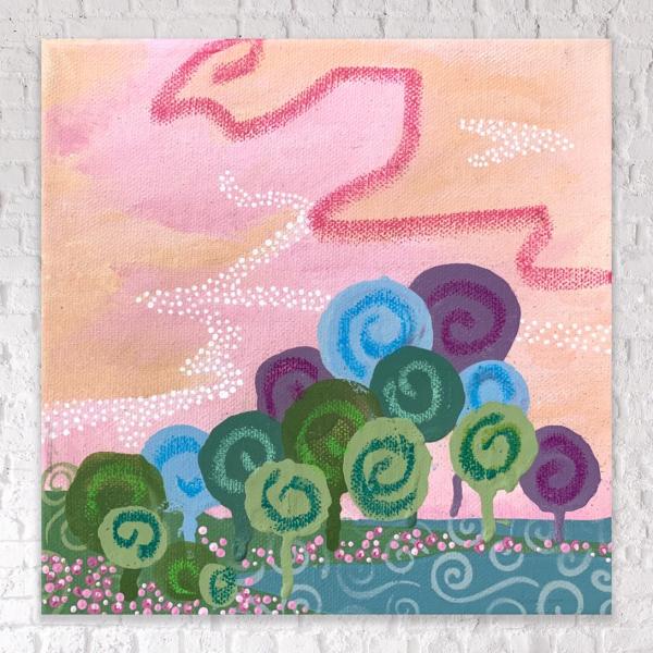 Cotton Candy Skies - 8"x8"