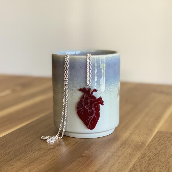 Red Acrylic Heart Necklace