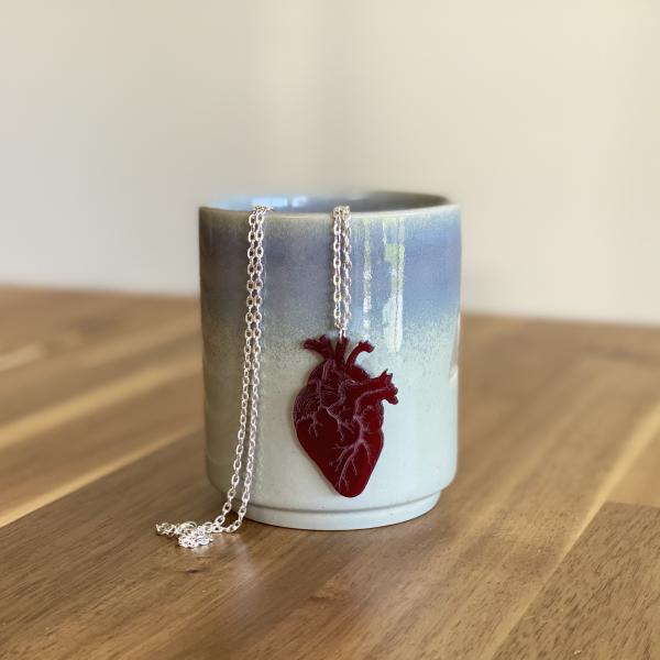 Red Acrylic Heart Necklace picture