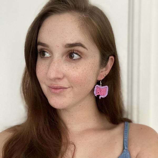 Hand-Painted Intestine Earrings picture