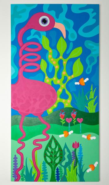 "Citrus Utopia" Acrylic Painting (24"x48") picture